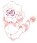  belly bovid caprine curled_hair eyewear flaaffy fluffy glasses hair hi_res mammal nintendo organs pok&eacute;mon pok&eacute;mon_(species) senbi senbiku_mew sheepy slightly_chubby soft stomach thick_thighs video_games 