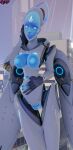  2020 9:18.5 absurd_res artist_name big_breasts blizzard_entertainment blue_body blue_eyes blue_sclera blue_skin breasts curvy_figure detailed_background digital_media_(artwork) echo_(overwatch) eyelashes female fingers genitals hi_res hourglass_figure humanoid looking_at_viewer machine nipples not_furry nude nyes outside overwatch pussy robot robot_humanoid solo standing teeth thick_thighs tongue translucent_body_parts video_games voluptuous white_body white_skin wide_hips 