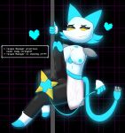  &lt;3 :3 absurd_res armor balls black_background blue_ears blue_fingers blue_hair blue_nipples boots breasts clothed clothing curvaceous curvy_figure deltarune dialogue dialogue_box drop_shadow eftiinsfw electrical_plug english_text felid feline felis floating_hands floating_head footwear genitals glowing glowing_body glowing_genitalia glowing_nipples glowing_penis gynomorph hair half-closed_eyes hi_res holding_object holding_weapon humanoid humanoid_genitalia humanoid_penis intersex looking_at_viewer machine mammal narrowed_eyes navel nipples partially_clothed penis pixelated_heart pole robot shoulder_pads simple_background smile smirk solo spikes stripper_pole tasque_manager text topless topless_gynomorph topless_intersex undertale_(series) vein veiny_penis video_games voluptuous weapon whip white_armor white_body white_boots white_clothing white_footwear white_loincloth yellow_eyes 