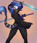  anthro female hi_res horn melee_weapon prisma6 solo sword weapon 