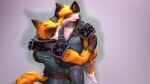  16:9 2021 3d_(artwork) anthro anthro_on_anthro arm_grab canid canine clothed clothing countershading digital_media_(artwork) duo epic_games fennix_(fortnite) fortnite fox fully_clothed fur furgonomics hand_on_head inner_ear_fluff kissing male male/male mammal orange_body orange_fur selfcest shadow shoulder_pads simple_background spiked_clothing spiked_shoulderpads spikes square_crossover standing tuft video_games weegeen8or1337 white_body white_fur widescreen 