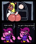  animated animated_comic anthro anus ass_clapping big_breasts big_butt breasts butt cervid comic deltarune duo female genitals humor mammal noelle_holiday pussy short_playtime side_boob smile superiorfoxdafox susie_(deltarune) thick_thighs twerking undertale_(series) video_games 