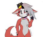  alpha_channel anthro canid canid_demon canine clothed clothing collar demon female fur hair helluva_boss loona_(helluva_boss) mammal pocketmob simple_background solo 