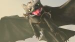  16:9 3d_(artwork) 4k absurd_res black_body claws digital_media_(artwork) dragon dreamworks feral hi_res how_to_train_your_dragon male membrane_(anatomy) membranous_wings night_fury not_furry rydeen_3d scalie solo tongue toothless western_dragon widescreen wings 