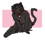  anthro collar felid feline hi_res kyrosh male mammal pinup pose roly_(roly) slightly_chubby solo 