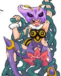  antenna antennae bee_girl black_eyes blush breasts capcom insect_girl lowres monster_girl pantyhose purple_hair q-bee rape short_hair tentacle tentacle_rape torn_clothes vampire_(game) wince wink 