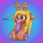  1:1 2021 absurd_res anthro antlers areola big_breasts big_penis big_pupils blonde_hair blush breast_grab breast_play breasts brown_body brown_skin bust_portrait capreoline cervid cute_expression cute_eyes deltarune dialogue digital_media_(artwork) disembodied_hand disembodied_penis duo english_text erection fellatio female female_penetrated freckles gazaster genitals gradient_background gynomorph_(lore) hair hand_on_breast hi_res horn humanoid_genitalia humanoid_penis looking_up male male/female male_penetrating male_penetrating_female mammal nipples no_irises noelle_holiday nude off_screen_character open_mouth oral oral_penetration penetration penile penis portrait pupils purple_body purple_penis purple_skin red_nose reindeer sex simple_background smile solo_focus susie_(deltarune) tan_body tan_skin teeth text titfuck undertale_(series) video_games 