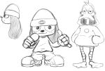  absurd_res anatid anseriform anthro avian bird canid canine daffy_duck duck duo hi_res looney_tunes male mammal monochrome parappa parappa_the_rapper sony_corporation sony_interactive_entertainment stelladoesart video_games warner_brothers 