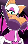  absurd_res anthro breasts chiropteran clothing female hi_res hyperflannel mammal rouge_the_bat sega solo sonic_the_hedgehog_(series) 