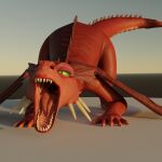  1:1 3d_(artwork) danger_n00dle digital_media_(artwork) dragon dragon_(shrek) dreamworks female feral green_eyes hi_res mouth_shot ninja739 open_mouth racf92 red_body scalie shrek_(series) solo throat 