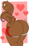  &lt;3 absurd_res anthro butt female hi_res holidays hyperflannel lagomorph leporid mammal rabbit solo valentine&#039;s_day 