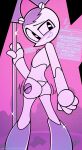  blush female filthypally hi_res humanoid jenny_wakeman machine my_life_as_a_teenage_robot nickelodeon nipples not_furry nude pole robot solo stripper_pole 
