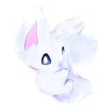 1:1 ambiguous_gender blue_eyes blue_sclera feral fluffy fluffy_tail fur hi_res mammal minccino multicolored_outline nintendo outline pok&eacute;mon pok&eacute;mon_(species) rodent simple_background smile snoiifoxxo solo tail_hug tail_hugging tuft video_games white_background white_body white_fur 