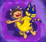 animal_crossing ankha_(animal_crossing) ankha_zone anthro bodily_fluids butt cowgirl_position crossed_arms cum cum_on_ground domestic_cat drooling duo empty_eyes felid feline felis female flower from_front_position frown genital_fluids hi_res human human_on_anthro interspecies kneeling looking_down male male/female mammal nintendo nude on_bottom on_top open_mouth open_smile paws plant saliva sex smile spicystew stewsspicyblog sweat unconscious video_games villager_(animal_crossing) 