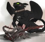  anal anal_penetration anthro bdsm bondage bound charliemcarthy claws dragon dreamworks duo feral genitals how_to_train_your_dragon male male/male night_fury penetration penis power_bottom scalie sex teeth toothless western_dragon wings 