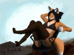  anthro canid canine clothing female fox hi_res legwear mammal pequod_vl stockings 