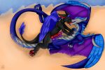  3:2 absurd_res angel_dragon anthro beach chrystaldraw dragon duo feral genitals hi_res kissing male male/male penis seaside sex 