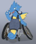  3_fingers beta_kingdra beta_pok&eacute;mon_(species) beta_pok&eacute;mon_games clothed clothing digital_media_(artwork) fingers hi_res legless looking_at_viewer marine nintendo o-ishi open_mouth overalls overalls_only pok&eacute;mon pok&eacute;mon_(species) pok&eacute;mon_gold_beta simple_background solo video_games wheelchair 