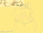  4:3 absurd_res anthro beatrix_(vdisco) big_breasts brasive breasts cervid clothing clothing_pull covered_breasts covered_eyes female hi_res huge_breasts mammal shirt shirt_pull solo ssbbw thick_thighs tight_clothing topwear topwear_pull vdisco 