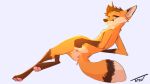  16:9 2021 4k absurd_res anthro anus backsack balls bedroom_eyes butt canid canine digital_media_(artwork) fluffy fluffy_tail fox fur genitals girly hair hi_res looking_at_viewer lying male mammal narrowed_eyes nude on_side orange_body pawpads paws perineum pink_anus pink_pawpads presenting presenting_anus rear_view seductive slim smile smirk solo spread_anus spread_butt spreading trevart west_(westfox) white_balls white_body white_fur widescreen 