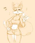  2021 anthro blue_eyes bottomwear breasts buckteeth canid canine cleavage clothed clothing crop_top crossgender female fox fusion gesture gloves hand_on_hip handwear hi_res lola_bunny looking_at_viewer looney_tunes mammal miles_prower notohsoserious one_eye_closed pointing portrait sega shirt shorts sketch solo sonic_the_hedgehog_(series) spot_color tailola teeth text three-quarter_portrait topwear warner_brothers wink 