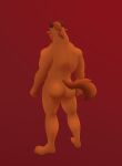  absurd_res anthro barazoku beast_(disney) beauty_and_the_beast bubble_butt butt disney hi_res male muscular muscular_male olivepup_00 simple_background solo 