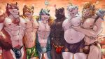  16:9 2021 anthro argo_(knights_college) armpit_hair black_body blue_body blush body_hair brown_body bulge canid canine canis clothing diederich_olsen_(knights_college) felid fur grantly group hi_res humanoid_hands julius_(knights_college) kemono knights_college lion male male/male mammal moob_grab moobs musclegut muscular muscular_male nipples nodis_node one_eye_closed outside pantherine paul_(knights_college) pecs polar_bear swimwear theo_(knights_college) tiger tongue tongue_out ursid ursine video_games visual_novel white_body white_fur widescreen wink wolf 