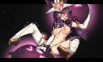  &gt;o&lt; 1girl 2others absurdres arm_up ball bangs boots breasts character_request creature cum elbow_gloves english_commentary eyepatch gloves glowing hair_ornament highres large_breasts league_of_legends letterboxed long_hair looking_at_viewer multiple_others navel nipples nude penis pink_eyes purple_hair sex shiny shiny_hair shuuko_(s_h_uuko) space syndra teeth thigh_boots thighhighs trembling upper_teeth vaginal white_gloves 