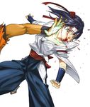  blood king_of_fighters kof punch punching ryou_sakazaki sakazaki_ryo snk todoh_kasumi 