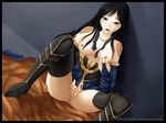  1girl black_hair blue_eyes breasts castlevania castlevania:_order_of_ecclesia castlevania_order_of_ecclesia frankman konami long_hair masturbation pussy shanoa solo uncensored vagina 