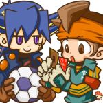  2boys crossover inazuma_eleven inazuma_eleven_(series) lowres multiple_boys tomioka_atsuhiro yu-gi-oh! yu-gi-oh!_5d&#039;s 