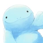 black_eyes closed_mouth commentary_request fluffy happy kawaanago looking_at_viewer no_humans pokemon pokemon_(creature) quagsire smile solo white_background 
