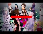  anastasia_hoshin beatrice_(re:zero) black_hair bleeding blonde_hair blood clone commentary dark_blue_hair emilia_(re:zero) hair_ornament hat julius_juukulius long_hair meili_portroute natsuki_subaru pink_blood pink_hair purple_hair ram_(re:zero) re:zero_kara_hajimeru_isekai_seikatsu ribbon shaula_(re:zero) shishamo_(jrm7383) short_hair translated white_hair 