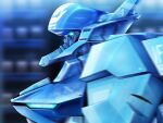  from_side glowing looking_ahead mecha motion_blur muvluv muvluv_alternative no_humans profile science_fiction solo tactical_surface_fighter tnonizyou type_94_shiranui visor 