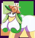  anthro big_breasts big_butt breasts butt female hand_on_breast huge_breasts juniorlockz lilligant nintendo nude pok&eacute;mon pok&eacute;mon_(species) thick_thighs video_games 
