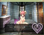  breasts demon_girl kneeling large_breasts non-web_source nude pink_hair succubus succubus_quest translated wings 