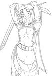  monochrome night_elf nude warcraft world_of_warcraft 