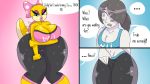  anthro big_breasts blush breasts cleavage clothed clothing comic dialogue female juniorlockz koopa koopaling mario_bros nintendo scalie thick_thighs video_games wendy_o_koopa wide_hips wii_fit wii_fit_trainer 