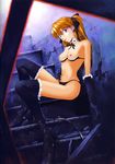  absurdres bra breasts cupless_bra gothic highres lingerie neon_genesis_evangelion orange_hair photoshop sadamoto_yoshiyuki souryuu_asuka_langley underwear 