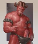  chubby_male demon demon_humanoid genitals horn humanoid humanoid_genitalia humanoid_penis male mrgruts penis smile solo solo_focus 