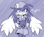  anthro balls big_ears bodily_fluids bottomwear clothed clothing dialogue dipstick_ears dipstick_tail domestic_cat felid feline felis flaccid foreskin genitals gloves handwear hat headgear headwear is_(artist) klonoa klonoa_(series) lagomorph leporid male mammal markings multicolored_ears pac-man pac-man_(series) partially_clothed penis presenting presenting_penis rabbit shorts sketch solo sweat tail_markings undressing video_games young zipper 