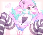  absurd_res blush clothed clothing female galarian_ponyta galutine gardevoir genitals hi_res hybrid legwear nintendo partially_clothed pok&eacute;mon pok&eacute;mon_(species) pussy regional_form_(pok&eacute;mon) simple_background solo thigh_highs video_games 