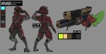  ambiguous_gender anthro armor avian bird destiny_2 energy_weapon engineer feathered_arms female gun halo handgun herm_(lore) hi_res kivari military nevrean pistol puppenstein ranged_weapon solo talons weapon 