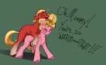  2d_(artwork) absurd_res ambiguous_penetration balls doggystyle duo earth_pony elicitie equid equine female female_penetrated feral feral_on_feral from_behind_position fur genitals hair hasbro hi_res hooves horse incest_(lore) male male/female male_penetrating mammal mature_female mlp_g5 mother mother_and_child mother_and_son my_little_pony naughty_face open_mouth parent parent_and_child penetration phyllis_(mlp) pony sex simple_background son sprout_cloverleaf_(mlp) text 