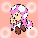  1:1 clothed clothing female fungus hi_res humanoid mario_bros mushroom nintendo not_furry pembrokewkorgi safe_(disambiguation) solo toad_(disambiguation) toadette video_games 