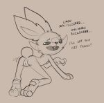  2021 anthro anus backsack balls begging bent_over butt english_text genitals looking_at_viewer looking_back looking_back_at_viewer male nintendo open_mouth paws pok&eacute;mon pok&eacute;mon_(species) scorbunny scruffythedeer simple_background solo text video_games 