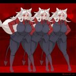  &lt;3 1:1 2020 animal_humanoid animated artist_name big_breasts black_bars black_boots black_clothing black_footwear black_necktie boots breasts canid canid_humanoid canine canine_humanoid cerberus_(helltaker) clothed clothing collared_shirt cute_fangs dancing dog_humanoid dress_shirt female footwear fully_clothed group hair hands_on_hips hataraki_ari helltaker huge_breasts humanoid loop mammal mammal_humanoid necktie open_mouth open_smile red_eyes shirt short_playtime smile topwear trio white_hair 