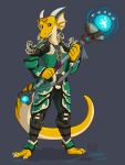  anthro armor artsyaxolotl blizzard_entertainment dragon goldy_(golden.dragon) male scalie solo staff video_games warcraft weapon western_dragon 