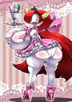  big_breasts big_butt breasts butt clothing cocco disney female hair hekapoo hi_res high_heels horn horned_humanoid humanoid not_furry panties red_hair solo star_vs._the_forces_of_evil underwear 