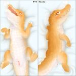  absurd_res bed belly crocodilian embermint female feral front_view furniture hi_res on_bed open_mouth presenting rear_view reptile scalie solo 